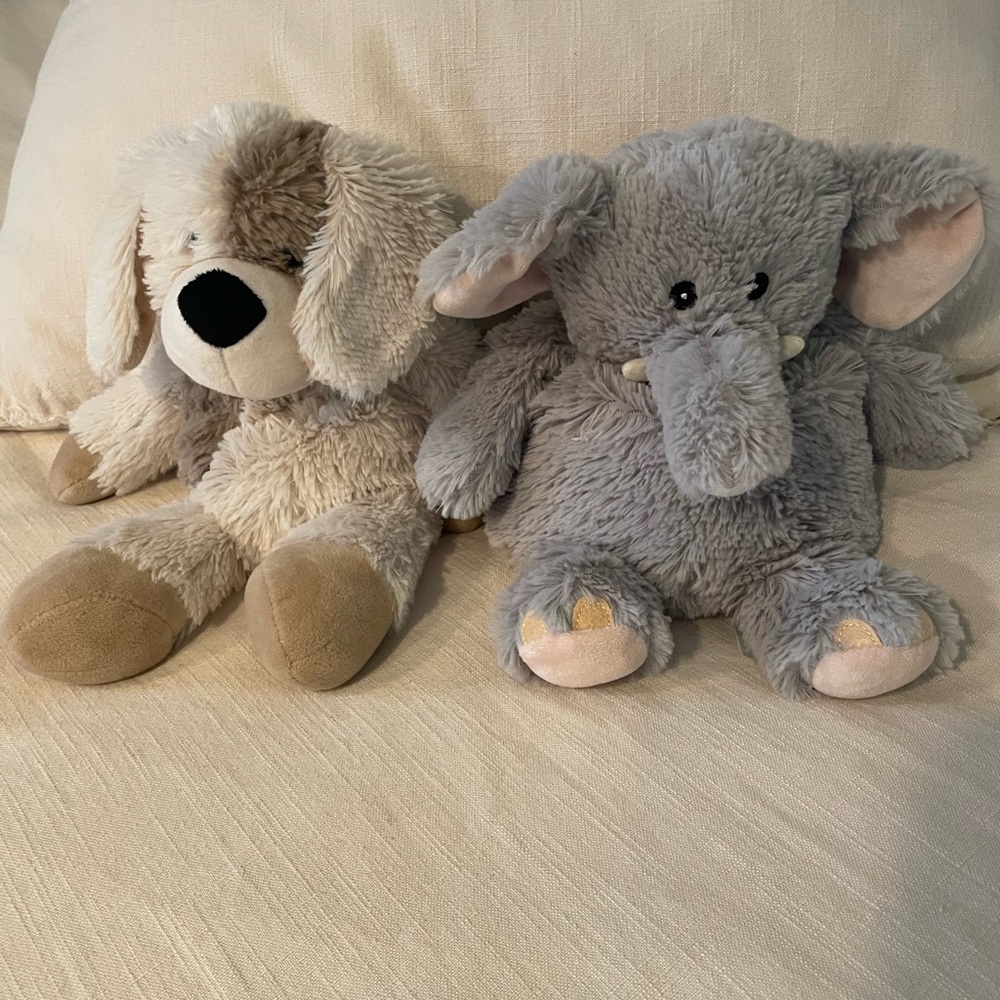 Pair of warmies stuffed animals